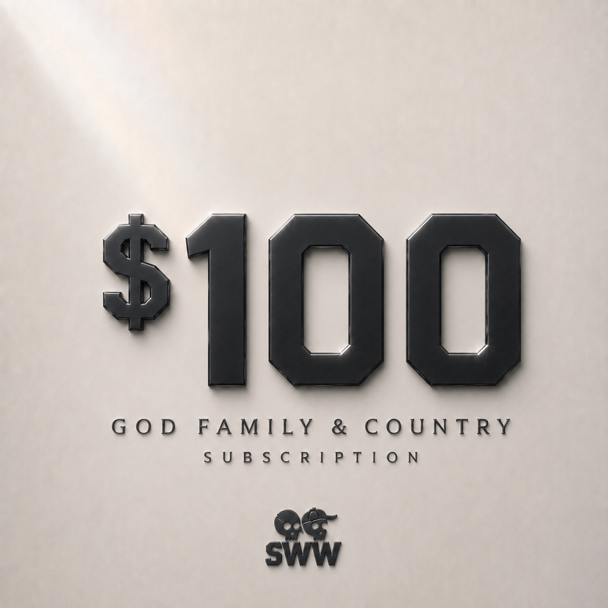 $100 - God, Family, Country Subscription