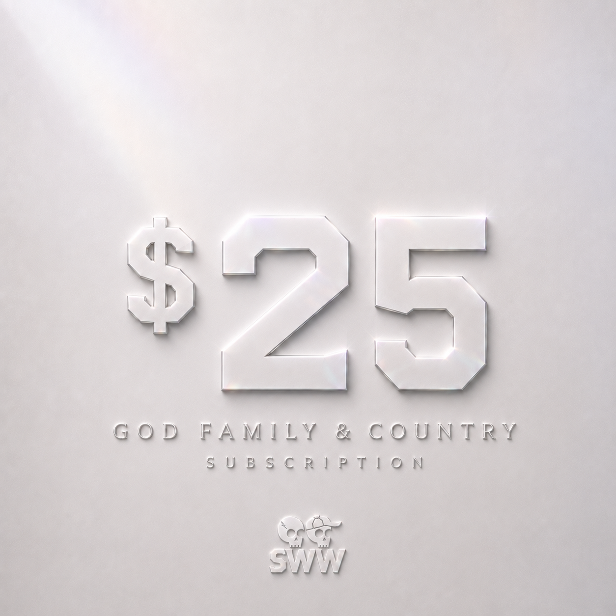 $25 - God, Family, Country Subscription