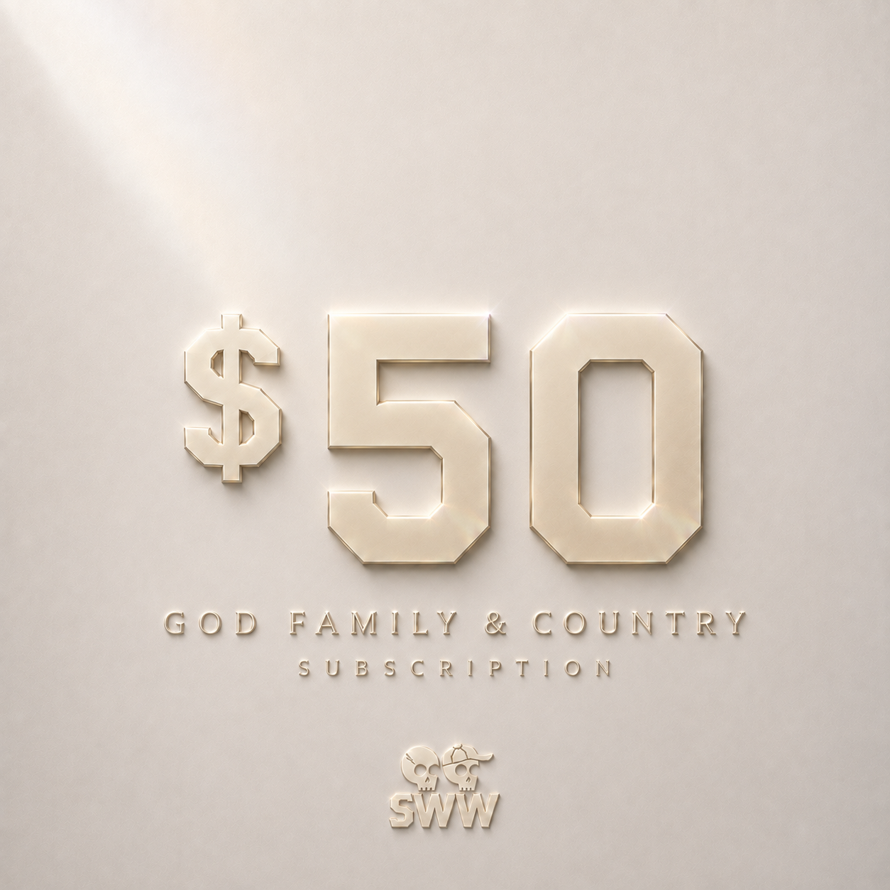 $50 - God, Family, Country Subscription