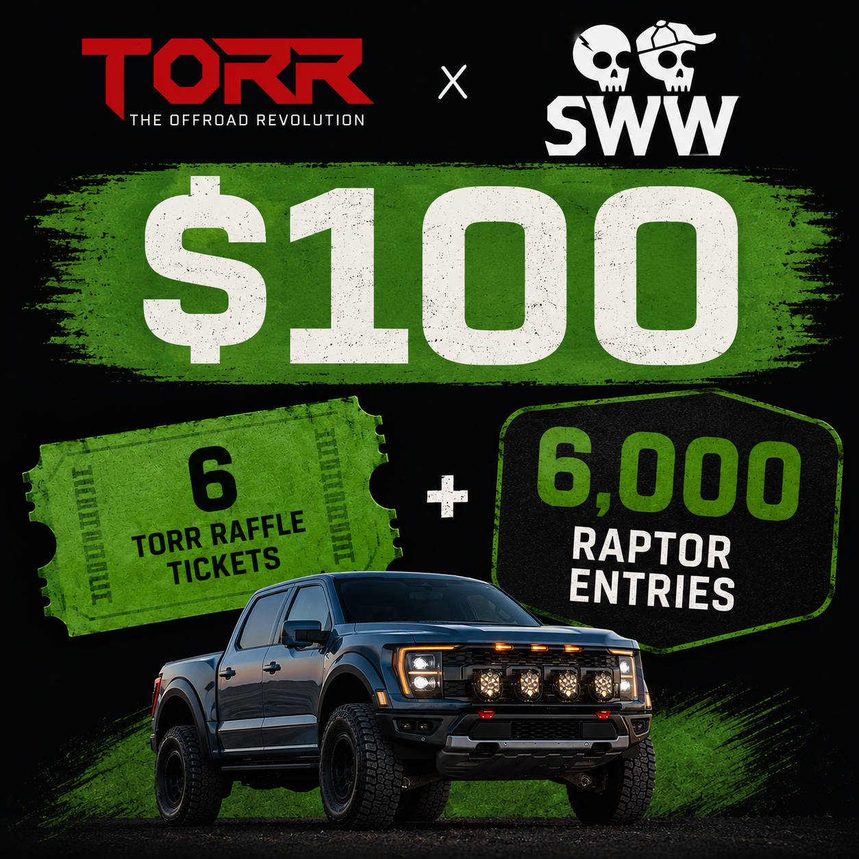$100 TORR - 6 TICKETS