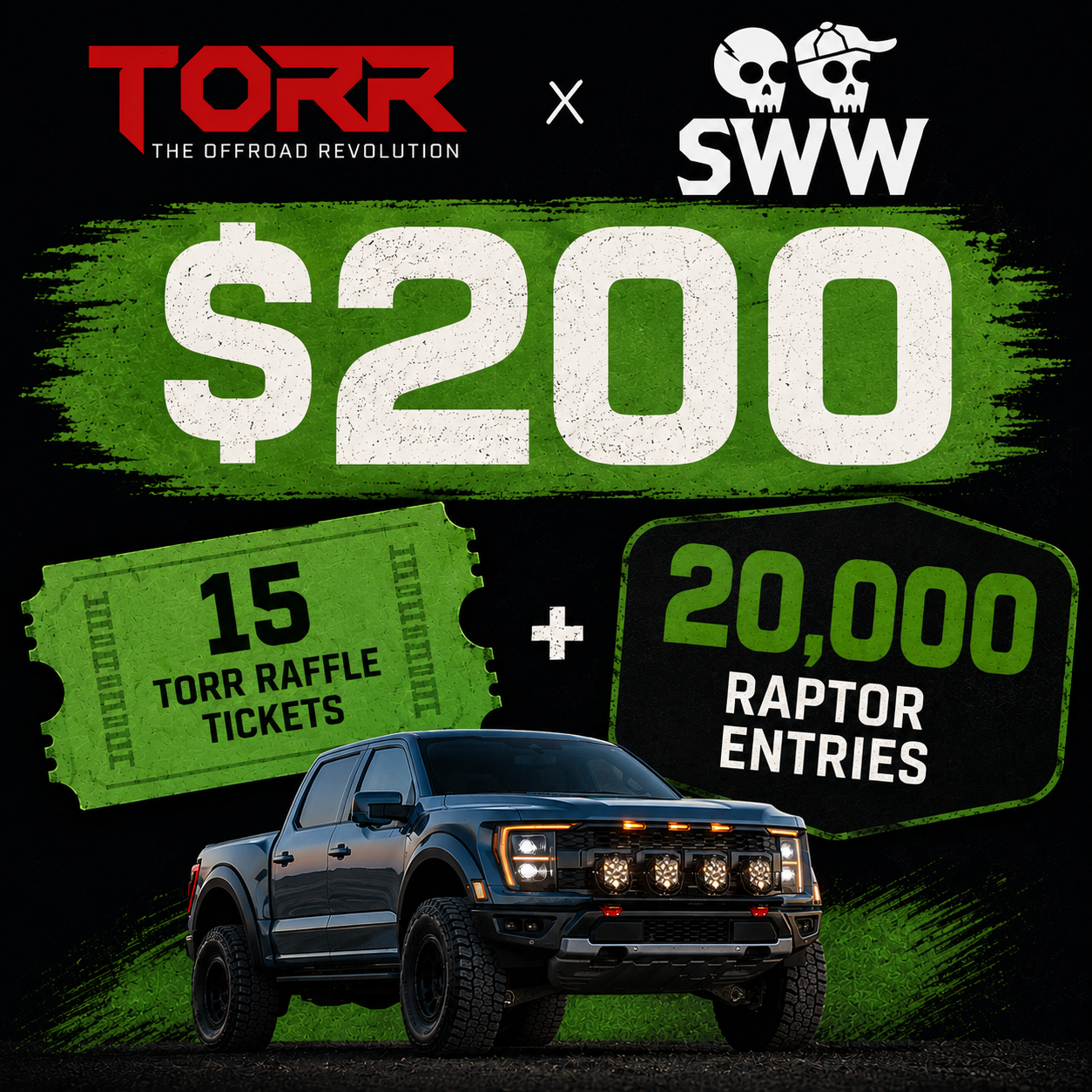 $200 TORR - 15 TICKETS