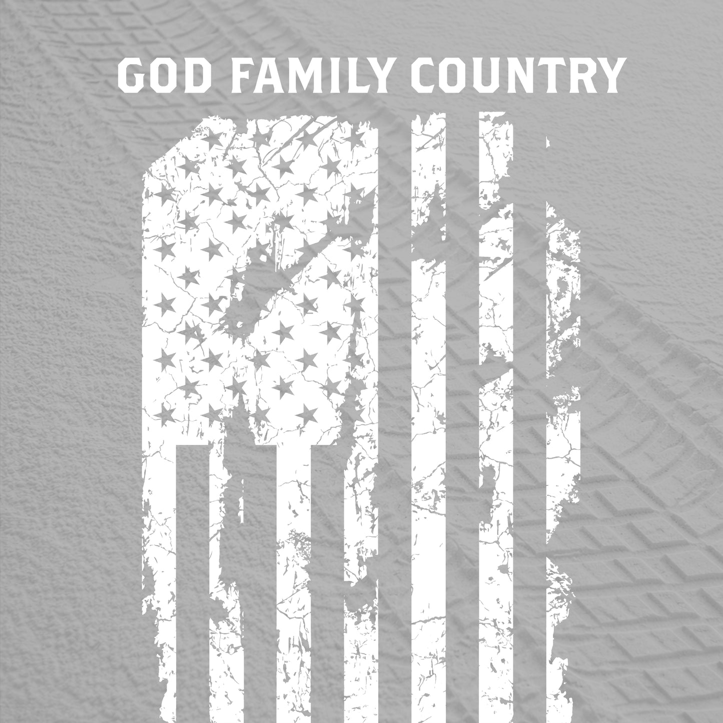 Rear Glass Slider GFC Distressed Flag Die-Cut Decal