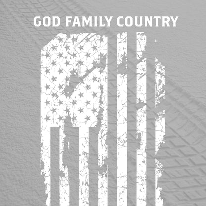 Rear Glass Slider GFC Distressed Flag Die-Cut Decal